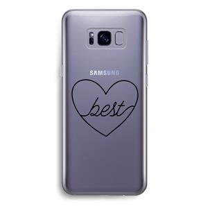 CaseCompany Best heart black: Samsung Galaxy S8 Plus Transparant Hoesje