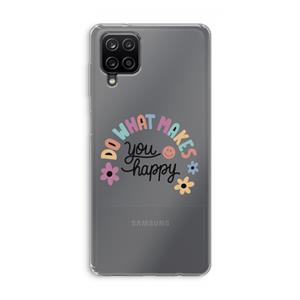 CaseCompany Happy days: Samsung Galaxy A12 Transparant Hoesje