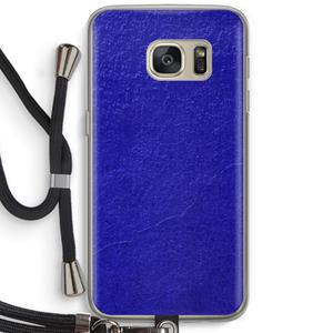 CaseCompany Majorelle Blue: Samsung Galaxy S7 Transparant Hoesje met koord