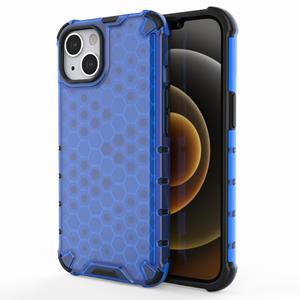 Lunso Honinggraat Armor Backcover hoes - iPhone 13 - Blauw