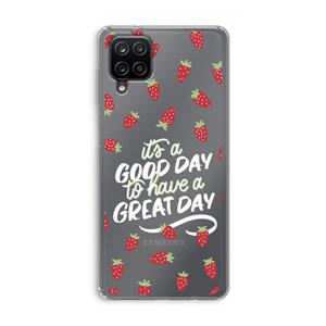 CaseCompany Don't forget to have a great day: Samsung Galaxy A12 Transparant Hoesje