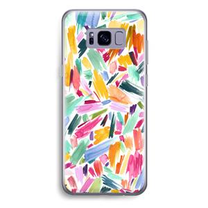 CaseCompany Watercolor Brushstrokes: Samsung Galaxy S8 Plus Transparant Hoesje