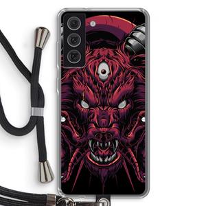 CaseCompany Hell Hound and Serpents: Samsung Galaxy S21 FE Transparant Hoesje met koord