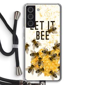 CaseCompany Let it bee: Samsung Galaxy S21 FE Transparant Hoesje met koord