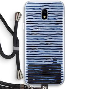 CaseCompany Verrassende lijnen: Samsung Galaxy J3 (2017) Transparant Hoesje met koord