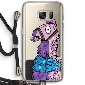 CaseCompany Lama: Samsung Galaxy S7 Transparant Hoesje met koord