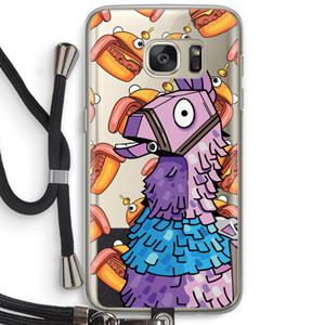 CaseCompany Loot Burger: Samsung Galaxy S7 Transparant Hoesje met koord