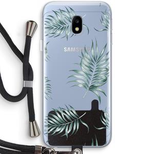 CaseCompany Simple leaves: Samsung Galaxy J3 (2017) Transparant Hoesje met koord