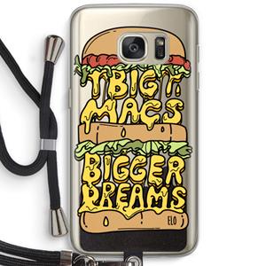 CaseCompany Big Macs Bigger Dreams: Samsung Galaxy S7 Transparant Hoesje met koord