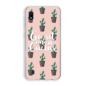 CaseCompany Cactus quote: Samsung Galaxy A10 Transparant Hoesje