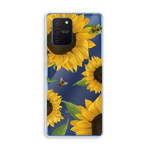 CaseCompany Sunflower and bees: Samsung Galaxy Note 10 Lite Transparant Hoesje