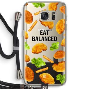 CaseCompany Eat Balanced: Samsung Galaxy S7 Transparant Hoesje met koord