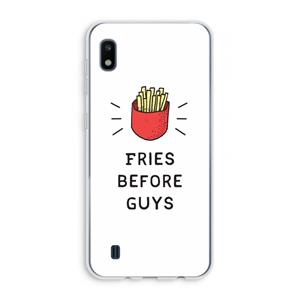 CaseCompany Fries before guys: Samsung Galaxy A10 Transparant Hoesje