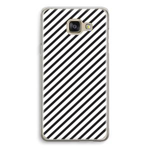 CaseCompany Strepen zwart-wit: Samsung Galaxy A5 (2016) Transparant Hoesje