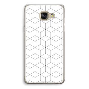 CaseCompany Zwart-witte kubussen: Samsung Galaxy A5 (2016) Transparant Hoesje