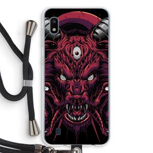 CaseCompany Hell Hound and Serpents: Samsung Galaxy A10 Transparant Hoesje met koord