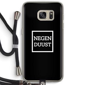 CaseCompany Negenduust black: Samsung Galaxy S7 Transparant Hoesje met koord