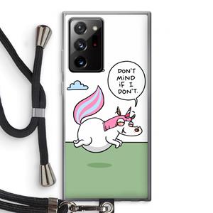 CaseCompany Unicorn: Samsung Galaxy Note 20 Ultra / Note 20 Ultra 5G Transparant Hoesje met koord