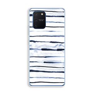 CaseCompany Ink Stripes: Samsung Galaxy Note 10 Lite Transparant Hoesje