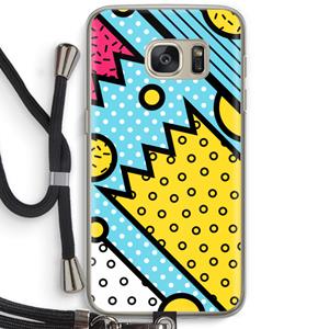 CaseCompany Pop Art #1: Samsung Galaxy S7 Transparant Hoesje met koord