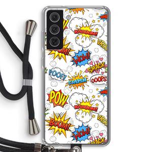 CaseCompany Pow Smack: Samsung Galaxy S21 FE Transparant Hoesje met koord