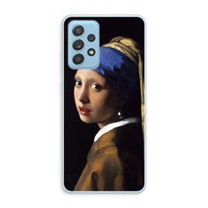 CaseCompany The Pearl Earring: Samsung Galaxy A73 Transparant Hoesje