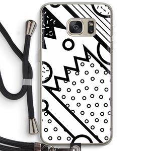 CaseCompany Pop Art #4: Samsung Galaxy S7 Transparant Hoesje met koord