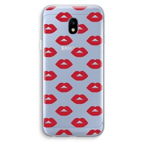 CaseCompany Lips: Samsung Galaxy J3 (2017) Transparant Hoesje