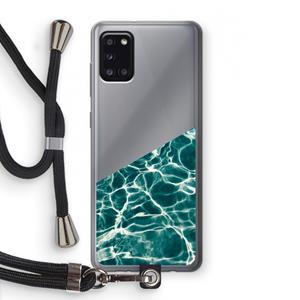 CaseCompany Weerkaatsing water: Samsung Galaxy A31 Transparant Hoesje met koord