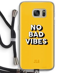 CaseCompany No Bad Vibes: Samsung Galaxy S7 Transparant Hoesje met koord