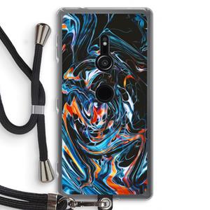 CaseCompany Black Unicorn: Sony Xperia XZ2 Transparant Hoesje met koord