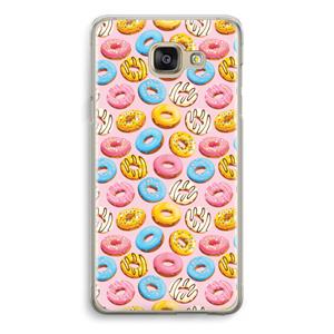 CaseCompany Pink donuts: Samsung Galaxy A5 (2016) Transparant Hoesje