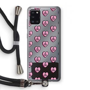 CaseCompany GIRL POWER: Samsung Galaxy A31 Transparant Hoesje met koord