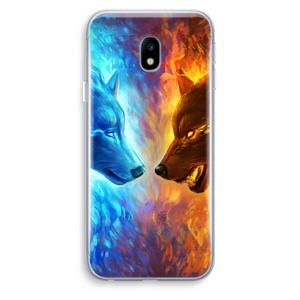 CaseCompany Fire & Ice: Samsung Galaxy J3 (2017) Transparant Hoesje