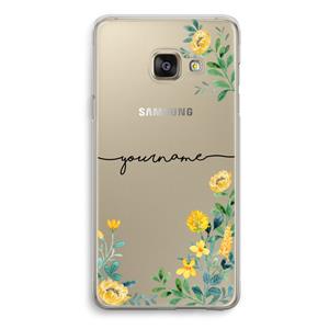 CaseCompany Gele bloemen: Samsung Galaxy A3 (2016) Transparant Hoesje