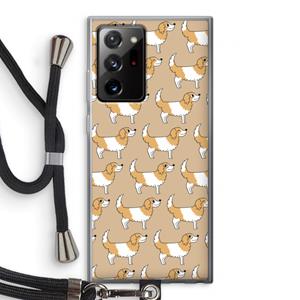 CaseCompany Doggy: Samsung Galaxy Note 20 Ultra / Note 20 Ultra 5G Transparant Hoesje met koord