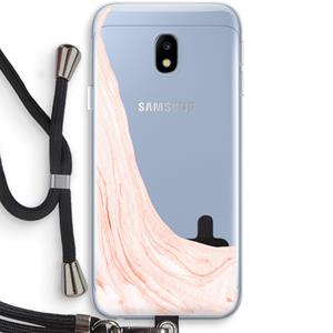 CaseCompany Peach bath: Samsung Galaxy J3 (2017) Transparant Hoesje met koord