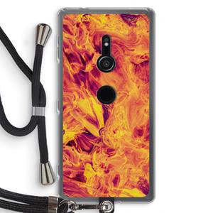 CaseCompany Eternal Fire: Sony Xperia XZ2 Transparant Hoesje met koord