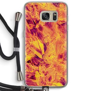 CaseCompany Eternal Fire: Samsung Galaxy S7 Transparant Hoesje met koord