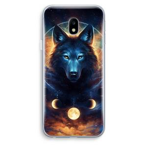 CaseCompany Wolf Dreamcatcher: Samsung Galaxy J3 (2017) Transparant Hoesje