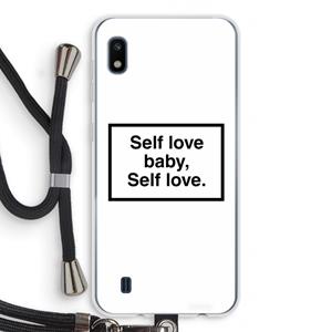 CaseCompany Self love: Samsung Galaxy A10 Transparant Hoesje met koord