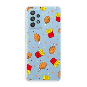 CaseCompany Chicken 'n Fries: Samsung Galaxy A73 Transparant Hoesje