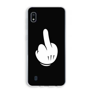 CaseCompany Middle finger black: Samsung Galaxy A10 Transparant Hoesje