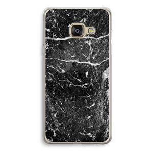 CaseCompany Zwart marmer: Samsung Galaxy A3 (2016) Transparant Hoesje