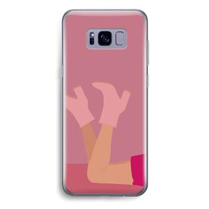 CaseCompany Pink boots: Samsung Galaxy S8 Plus Transparant Hoesje