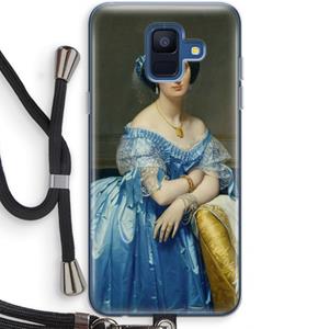 CaseCompany Eleonore: Samsung Galaxy A6 (2018) Transparant Hoesje met koord
