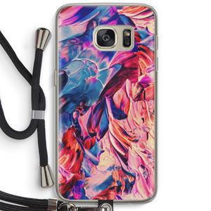 CaseCompany Pink Orchard: Samsung Galaxy S7 Transparant Hoesje met koord