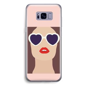CaseCompany Red lips: Samsung Galaxy S8 Plus Transparant Hoesje