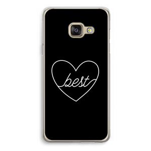 CaseCompany Best heart black: Samsung Galaxy A3 (2016) Transparant Hoesje