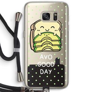 CaseCompany Avo Good Day: Samsung Galaxy S7 Transparant Hoesje met koord
